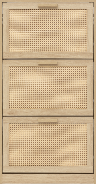 Dulap pentru pantofi îngust și înalt CANE, împletitură vieneză, 60 x 24 x 113 cm