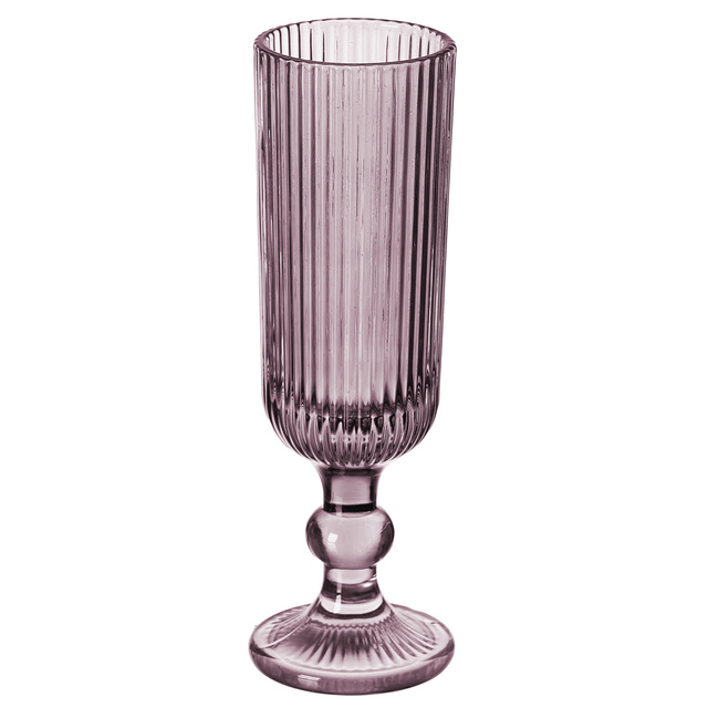 Pahare de sampanie LINES din sticla canelata, set de 6, 160 ml