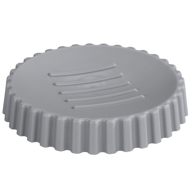 Săvoniera rotunda Minas, plastic, gri, Ø 11 cm