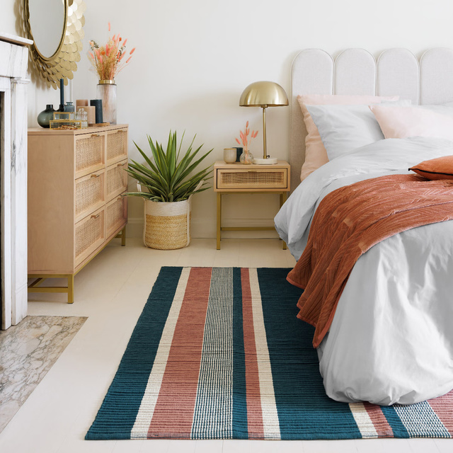 Covor din bumbac cu dungi COLLECTIONEUR, 120 x 170 cm