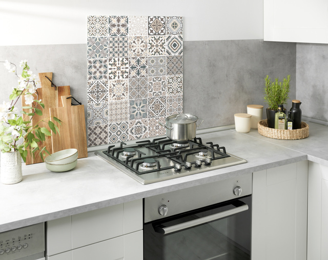 Protectie din sticla pentru plita FLOOR TILE, 60 x 70 cm, Wenko