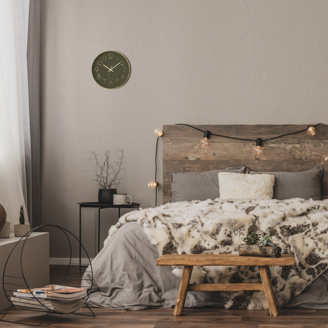 Ceas de perete pentru dormitor, camera copiilor cu mecanism silentios, Ø 30 cm