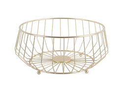 Coș cu fructe, metal auriu, LINEA