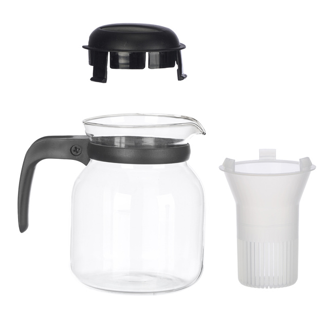 Cană de sticlă cu infuzor cafea și ceai, 1,2 l