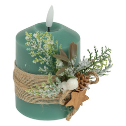 Lumânare decorativă LED din parafină, 10 cm