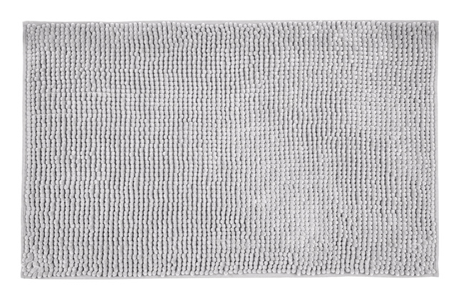 Covoras baie poliester Chenille, Gri deschis, 50x80 cm, ALLSTAR