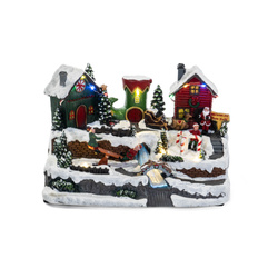 Figurina decoratiune de Craciun cu iluminare, 31 x 19 cm