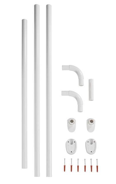 Bara universală pentru perdea de duș, Ø 2,5 cm, WENKO, albă