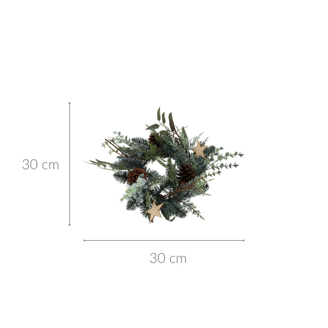 Coroană de Crăciun cu decor natural, Ø 30 cm