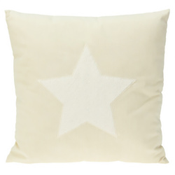 Pernă decorativă, model de sărbătoare, 45 x 45 cm, albă