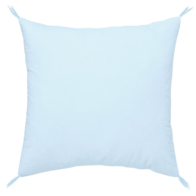 Perna decorativa cu ciucuri BORNEO, 40 x 40 cm, albastra