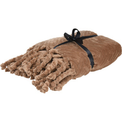 Pătură boho cu ciucuri, 100% poliester, 130 x 160 cm