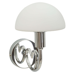 Aplica de perete LOVY cu braț metalic curbat și abajur textil, 23 × 15 × 22 cm