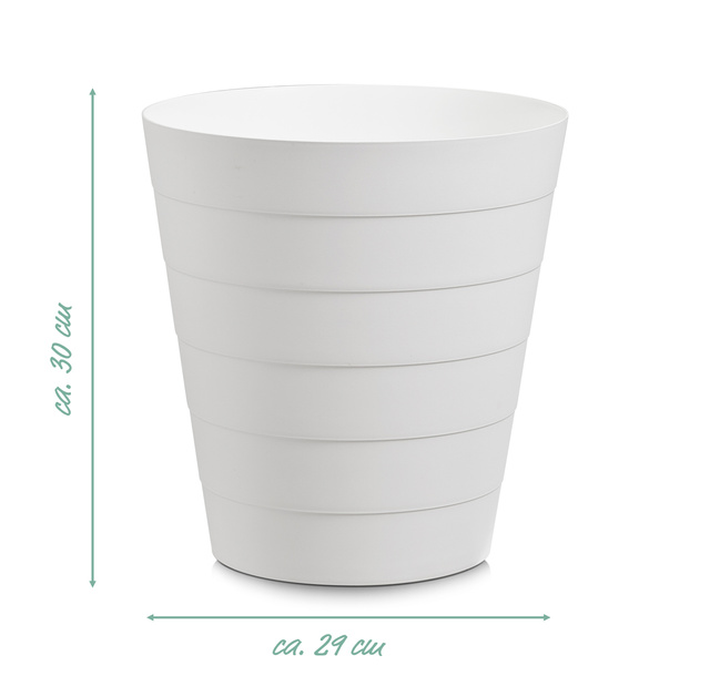 Cos de gunoi pentru birou, Alb, 14 L, Zeller