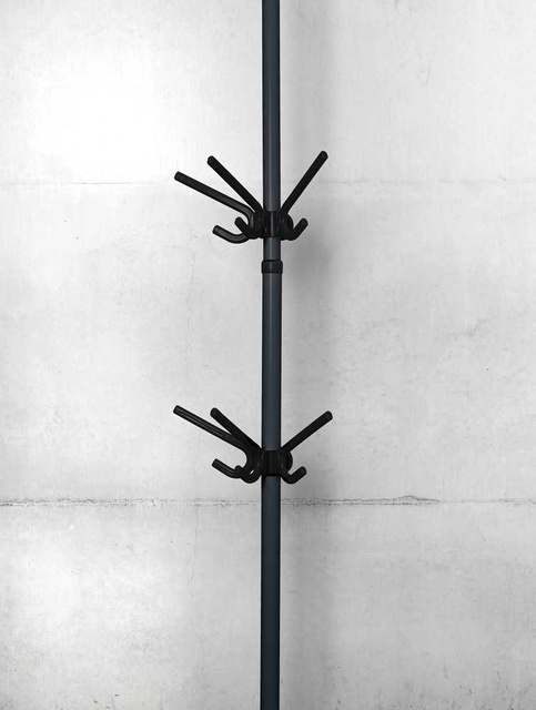 Cuier triplu pentru haine, HERKULES, negru, 2 bucati, WENKO