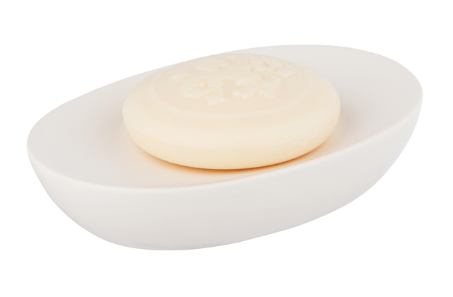 Savoniera din ceramica Olinda, Alb, 8,5x12 cm, ALLSTAR