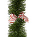 Ghirlandă de Crăciun, brad dens cu fundițe, 270 cm