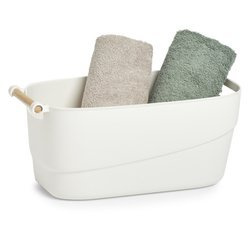 Organizator pentru accesorii de baie, 40 x 21,5 x 18 cm, alb, ZELLER