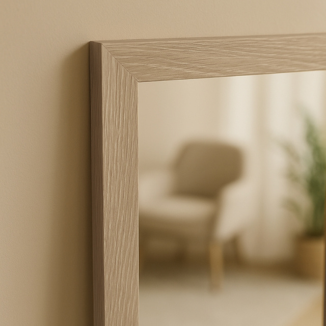 Oglindă de podea HAVLYS, 127 x 37 cm, maro deschis