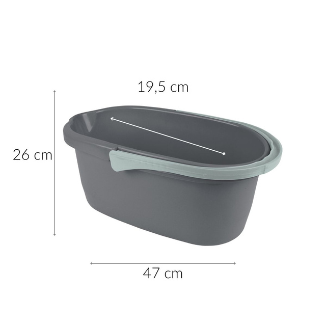 Găleată de curățare cu mâner și gură de vărsare, 10l