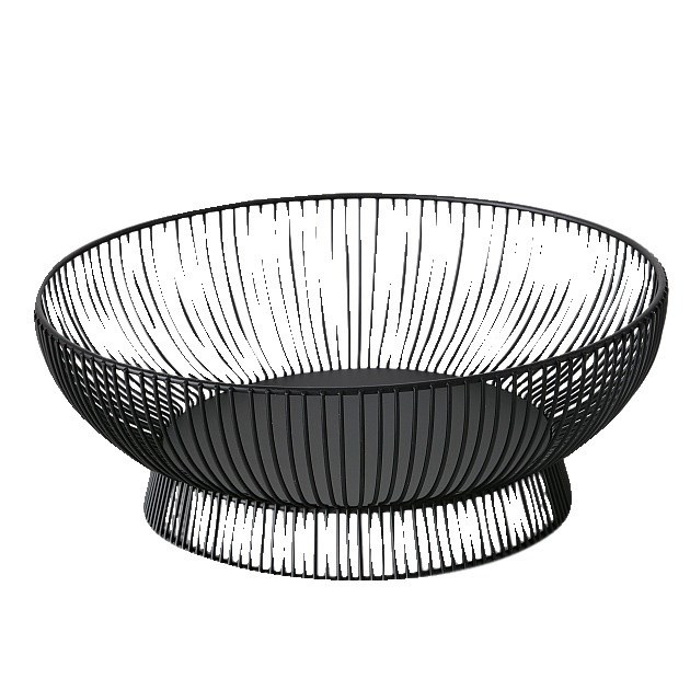 Fructiera metalica, Balu, 2 buc, negru