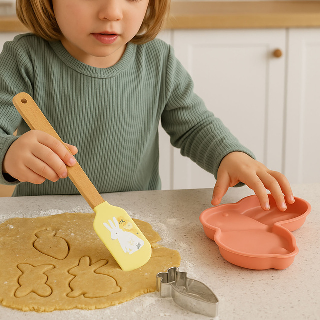 Un set de accesorii pentru copt cu motiv de Paște