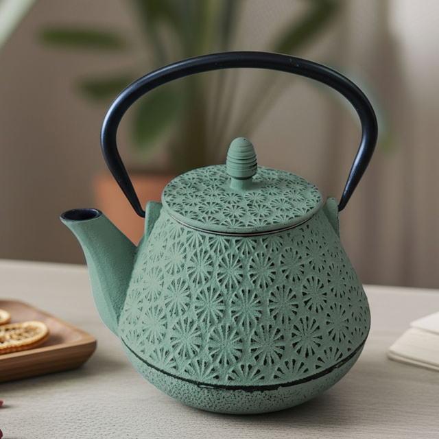 Ceainic din fontă cu infuzor TAKI, 1000 ml, turcoaz