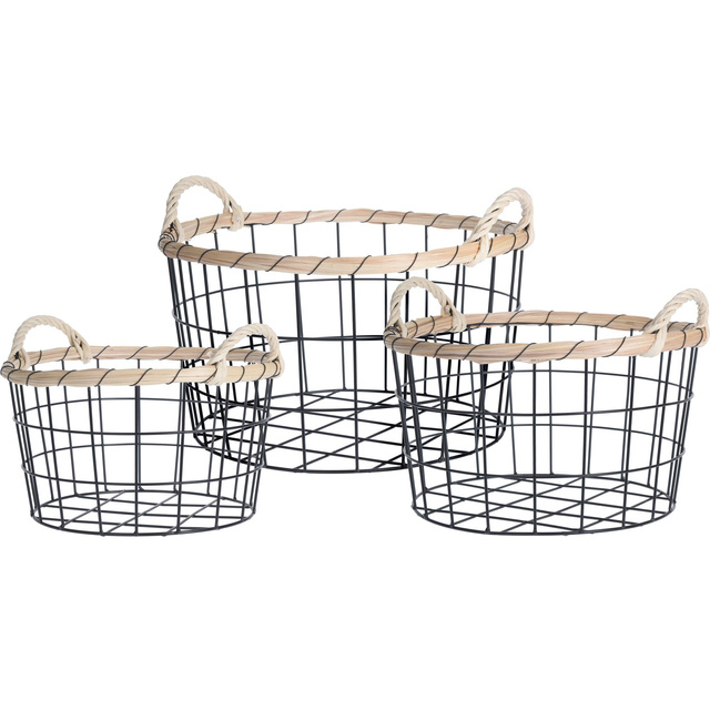 Set cosuri decorative metalice, ovale, 3 bucati