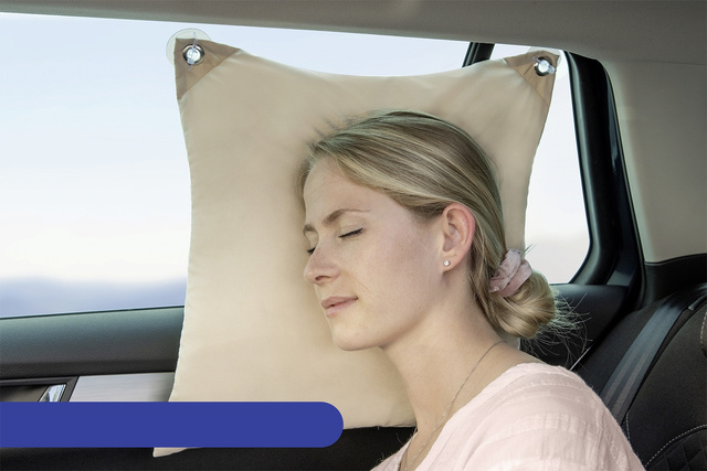 Perna de voiaj cu ventuze de lipit de geam, 40 x 40 cm