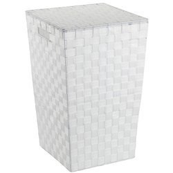 Coș decorativ pentru rufe Adria WENKO 48l, recipient de baie închis cu mânere