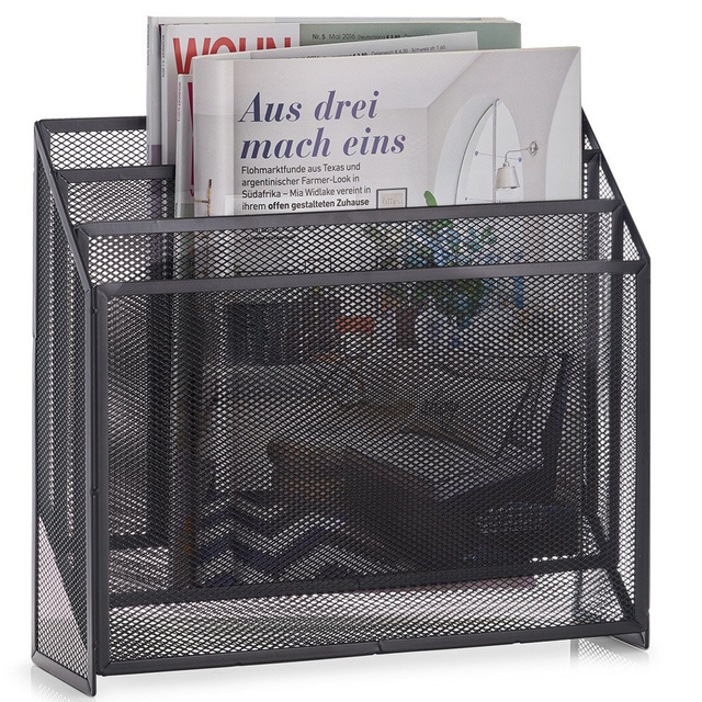 Suport metalic pentru ziare si reviste, organizator pentru presa.