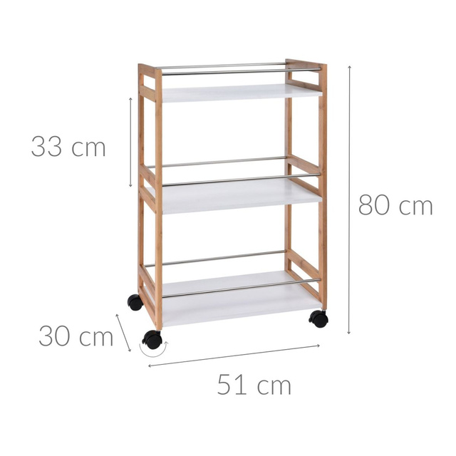 Cărucior de baie BAMBOO - 3 niveluri