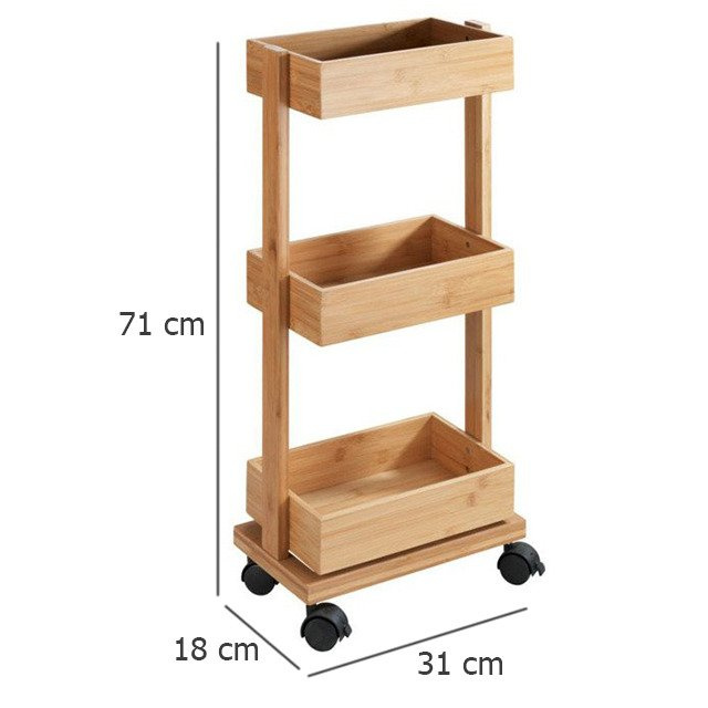 Cărucior de baie TORTONA, 3 nivele, WENKO