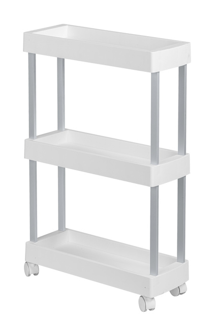Polita etajera multifunctionala cu roti 3 rafturi MINO, Alb, WENKO