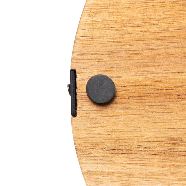 Set 3 boluri negre pentru aperitive cu tavă din lemn cu mâner