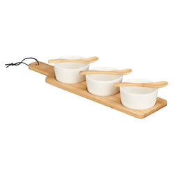 Set de 5 cuțite de bucătărie cu mânere din bambus BAMY