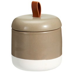 Recipient ceramic pentru dischete THE PASTELS, Ø 10 cm, taupe