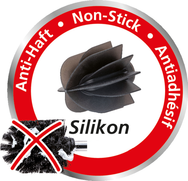 Perie de toaleta cu cap din silicon, Ø 7,5 cm, WENKO