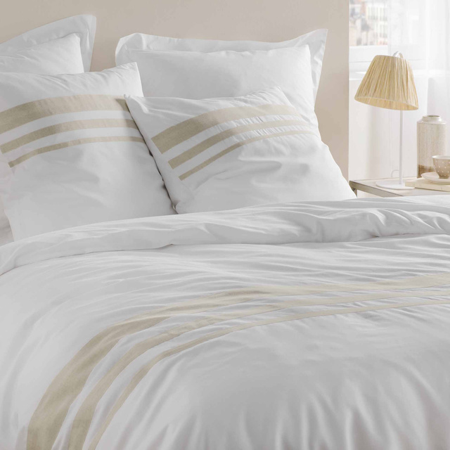 Set lenjerie de pat cu dungi decorative MARGAUX , 240 x 220 cm
