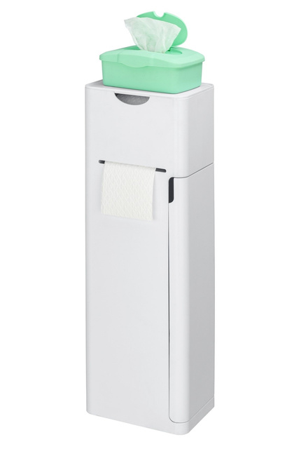 Suport pentru hârtie igienică și perie IMON, 6 în 1, alb, WENKO