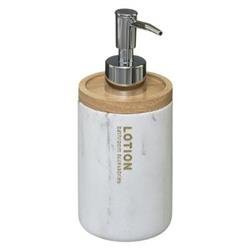 Dozator de sapun lichid LEA, model marmura, 8,3 x 8,3 x 17,5 cm