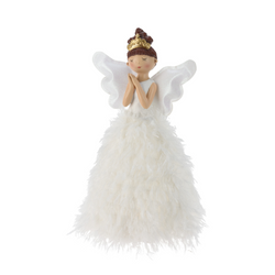 Figurina îngera în rochie strălucitoare, 36 cm