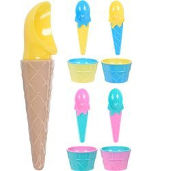 Set de servire pentru inghetata pentru 4 persoane