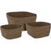 Coșuri de depozitare, împletite din bumbac, 3 bucăți
