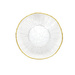 Farfurie de desert din sticlă cu margine aurie DATURA, 21 cm