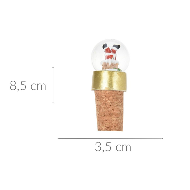 Dop de sticlă motiv Crăciun cu un glob de zăpadă decorativ