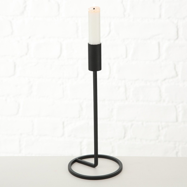 Sfeșnice metalice Fio, set 3 bucati, negru