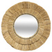 Oglindă SAFARI, cu cadru rafie, Ø 57 cm