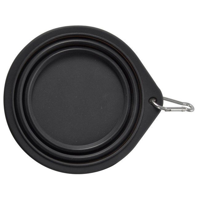 Bol de voiaj pentru caine si pisica, pliabil, silicon, Ø 15 cm