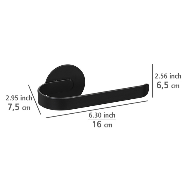 Suport hartie din aluminiu BIVIO, instalare fara gaurire